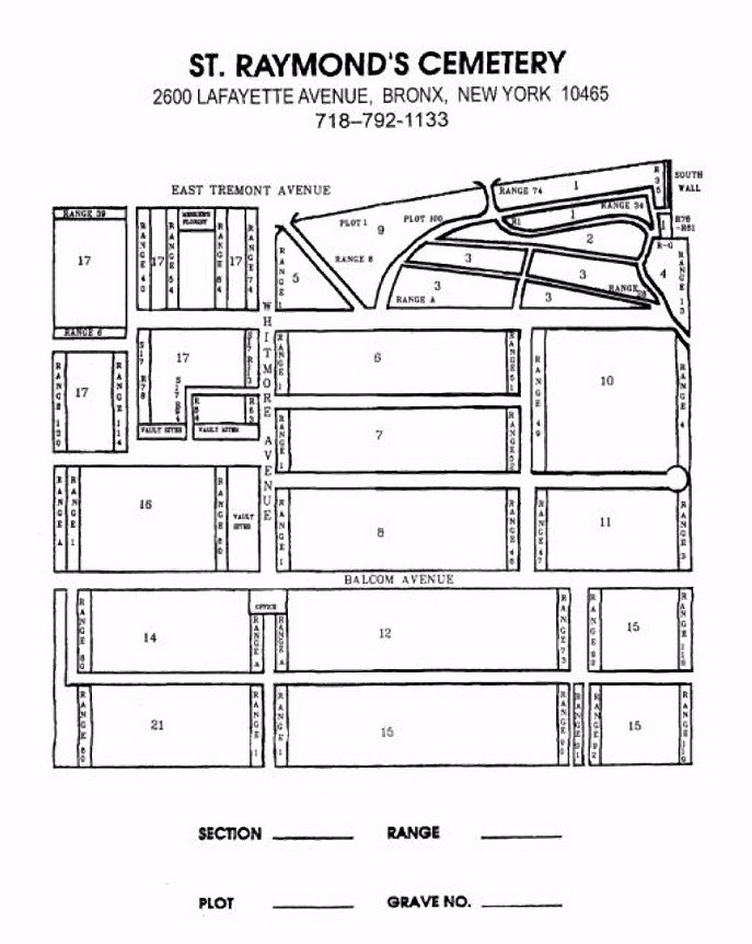 Old Cemetery Grounds Map